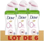 DOVE Batch van 6 Invisible Care Compressed Woman Deodorants - 100ml