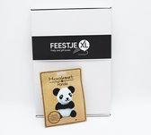 Feestjexl Cadeau Box - Hobby Haken - Verjaardag cadeau doos voor vrouwen en mannen - Panda haakset maak eigen panda beer