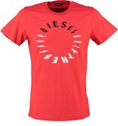 Diesel rood t-shirt - Maat XS