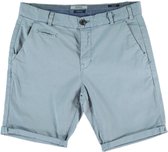 Garcia santo blauw twill cotton stretch chino short - Maat XS