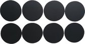 Leren onderzetters zwart set van 8 stuks - De Riemenspecialist cadeau tip