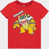 Tshirt Nintendo Super Mario Kinder - Kids 86/92 Bowser Red