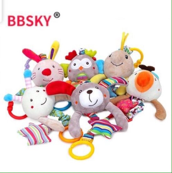 BBSky Poussette Hochet/ speelgoed/Jouets/Cadeau de Noël pour bébé/Dessin  Animé en