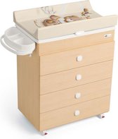 CAM Changing Station Asia Drawer Chest - Commode - Natural - Made in Italy