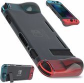 beschermende soft cover geschikt voor Nintendo Switch - goede case met betere grip voorkomt ook kramp aan de hand grijs