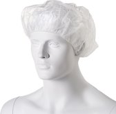 haarnet-bouffant cap-haarbescherming-haarnetje-zak 100 stuks-kleur wit