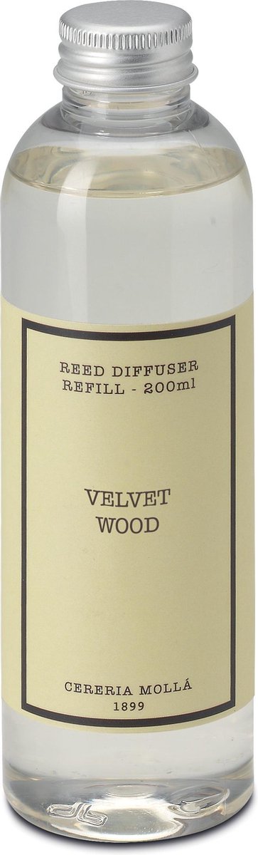 Cereria Mollà 1899 Refill Mikado Geurstokjes navulling 200ml Velvet Wood