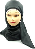 Zwarte hoofddoek, mooie hijab, sjaal.