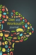 Diet and Workout Journal-Workout and Nutrition Journal- Weight loss tracking- Fitness tracking- Losing weight for men