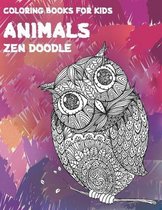 Zen Doodle Coloring Books for Kids - Animals