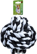 Hondenspeelgoed - Touwbal XXL - katoen -Kleur: zwart/wit - Afmeting: 17,5 cm.