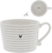 Bastion Collections Cup Large Stripes & Heart