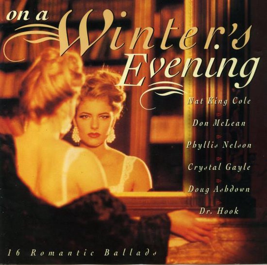 Albumhoes voor "On A Winter's Evening" met een reflectie van een vrouw in een spiegel.