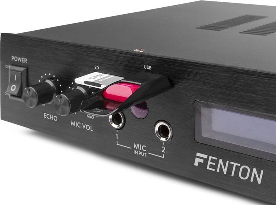 Surround versterker - Fenton AV-150BT - 5.1 versterker met Bluetooth 380W - Home cinema - Zwart — afbeelding 5