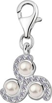 Quiges - Charm Charm Pendant Zircon Symbol with Pearls - Femme - couleur argent - QHC085