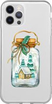 Hoesjes Atelier Kerst Collectie Transparant Winter in Pot voor IPhone 12Pro Max