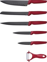 YILTEX - Set de couteaux - Set de 6 pcs - Rouge