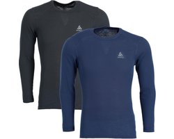 foto van ODLO Suw Top Crew Neck L/S Active Warm 2 Pack Thermoshirt Heren - Maat XXL