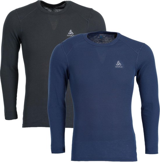 ODLO Suw Top Crew Neck L/S Active Warm 2 Pack Thermoshirt Heren - Maat XL