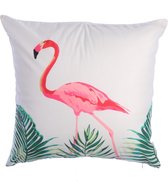 WOONENZO - Sierkussen 45x45 - flamingo - sierkussen roze