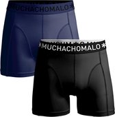 Muchachomalo 2-pack - Boxershort Heren - Microfiber - Zwart & Blauw - Maat S
