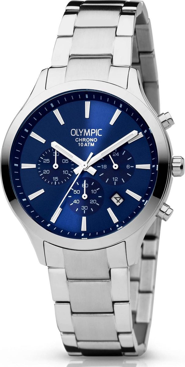 Olympic OL88HSS006 MONZA Horloge - Staal - Zilverkleurig - 42mm
