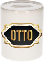 Otto naam cadeau spaarpot met gouden embleem - kado verjaardag/ vaderdag/ pensioen/ geslaagd/ bedankt