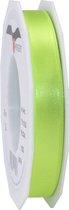 1x Luxe Hobby/decoratie lime groen satijnen sierlinten 1,5 cm/15 mm x 25 meter- Luxe kwaliteit - Cadeaulint satijnlint/ribbon