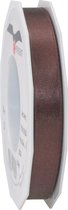 1x Luxe Hobby/decoratie bruine satijnen sierlinten 1,5 cm/15 mm x 25 meter- Luxe kwaliteit - Cadeaulint satijnlint/ribbon