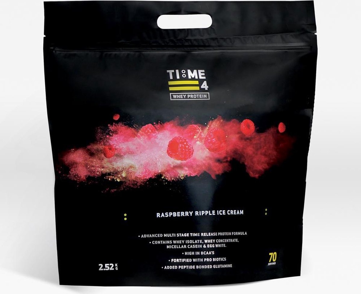 Time 4 Whey Protein Raspberry Ripple Ice Cream 2,52 kg - Time 4 Nutrition