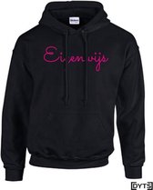 Hoodie | Karakter | Eigenwijs | 06 - fluor pink, S