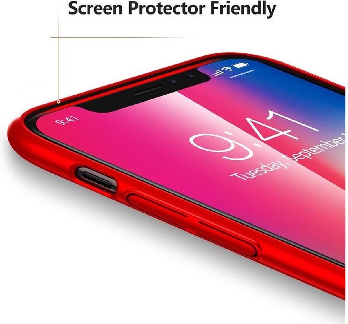 Coque De Protection Qin Pour IPhone XR - Rouge, Avec Pochette Incluse, Neuf Sous Blister
