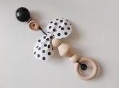 wagenhanger - Just Cute - wagenaccessoire - zwart - wit - uni - Rodney