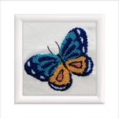 PE1.009 Small Punch met frame wit Blue Butterfly