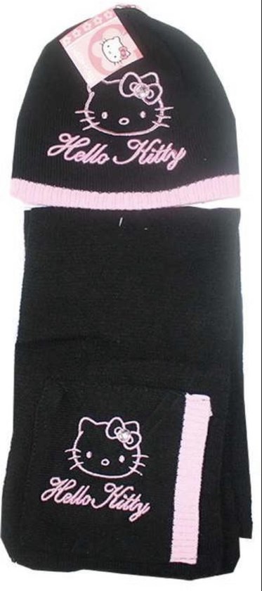 Hello Kitty hiver ensemble bonnet - écharpe - gants rose foncé taille 54 cm  (4-8 ans) | bol.com