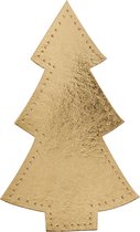 Kerstboom, H: 18 cm, B: 11 cm, 350 gr, goud, 4 stuk/ 1 doos