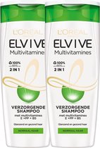 L’Oréal Paris Elvive Multivitamines 2-in-1 - Voordeelverpakking 2 stuks - 250 ml - Shampoo