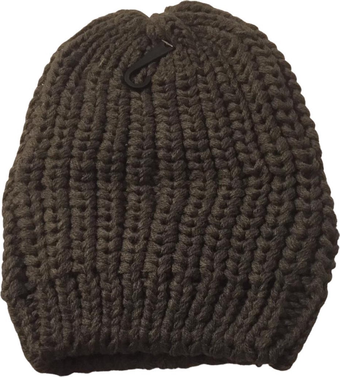 Kwalitatieve Gevlochten Dames Muts / Beanie - One Size - Grijs