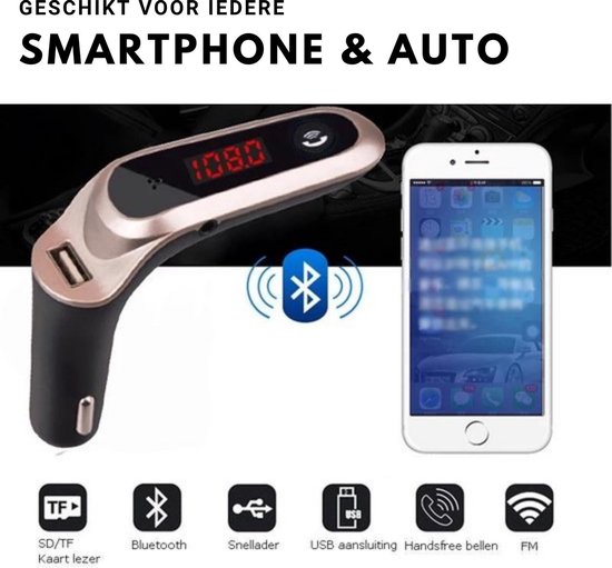 HMerch™ FM Transmitter Bluetooth Draadloze Carkit - Auto oplader -  Handsfree bellen -... | bol.com