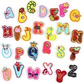 Kleurijke Strijkemblemen Kinderen 26 stuks - Alfabet - Letters Stof Applicatie - Geborduurd - Kids - Schattig - Lief - Kleding - Badges - Schooltas - Strijkletters - Strijk Embleem