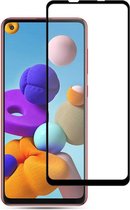 Samsung Galaxy A21S - Premium Tempered Glass - Screen Protector Full Glue - Schermprotector - 6,5 Inch Scherm