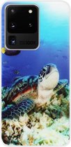 ADEL Siliconen Back Cover Softcase Hoesje Geschikt voor Samsung Galaxy S20 Ultra - Schildpad