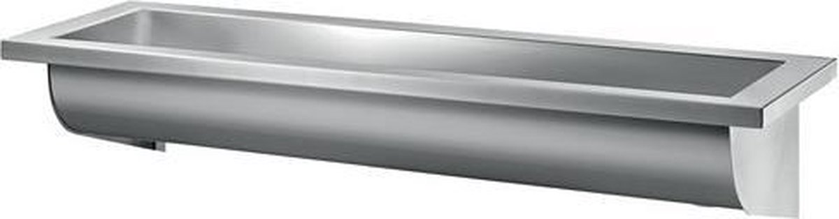 CANAL collectieve wastafel wandmodel 600 mm RVS 304 mat