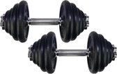 Tunturi Slimme Halterset - Dumbbellset  2 x 15 kg - Totaal 30 kg - Zwart