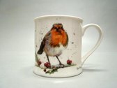 Bree Merryn fine art, mok, porselein, roodborst