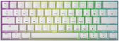 GK61 Keyboard - Qwerty - Mechanisch Gaming Toetsenbord 60% - RGB - USB Type C - Gateron Optical Silver - Witte Kleur