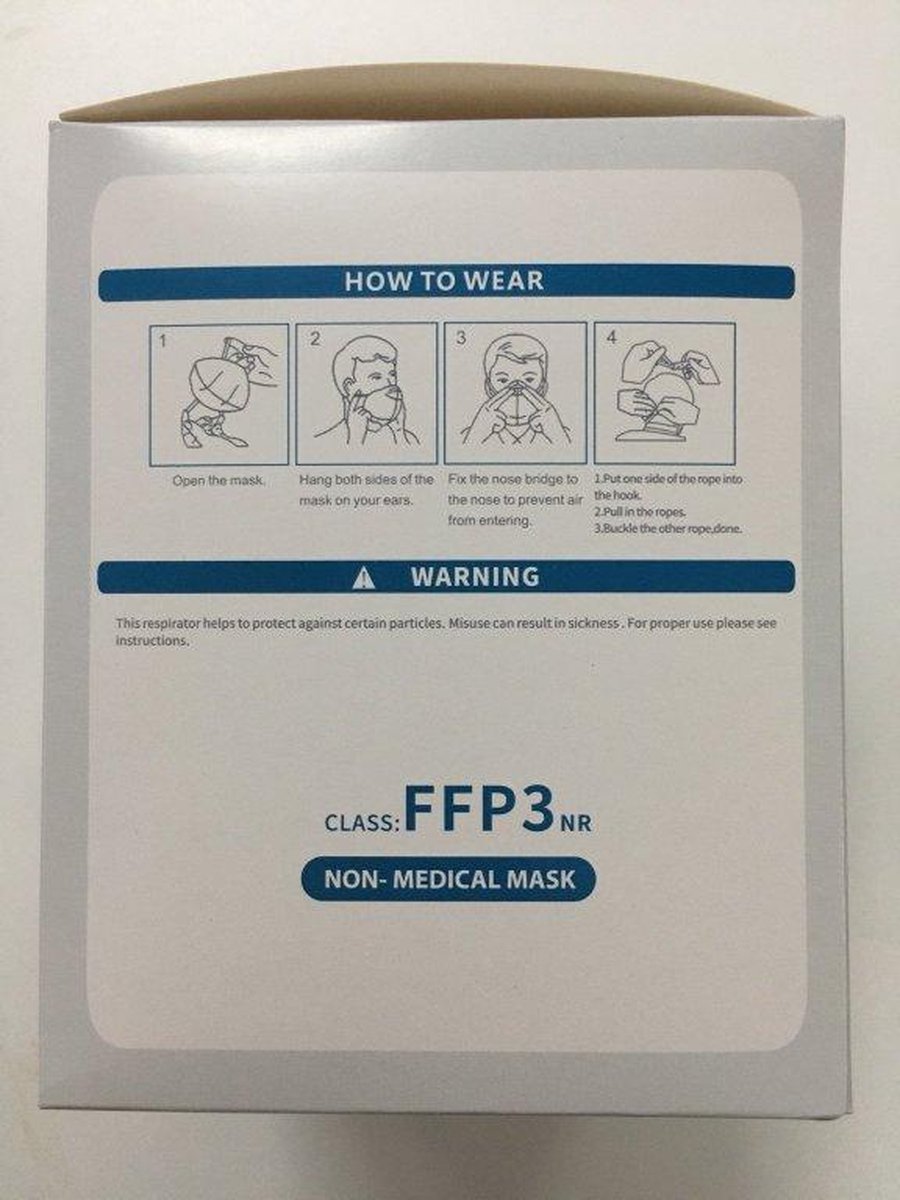 FFP3 mondkapjes & mondmasker Protective Mask CE gecertificeerd niet medisch 20 stuks