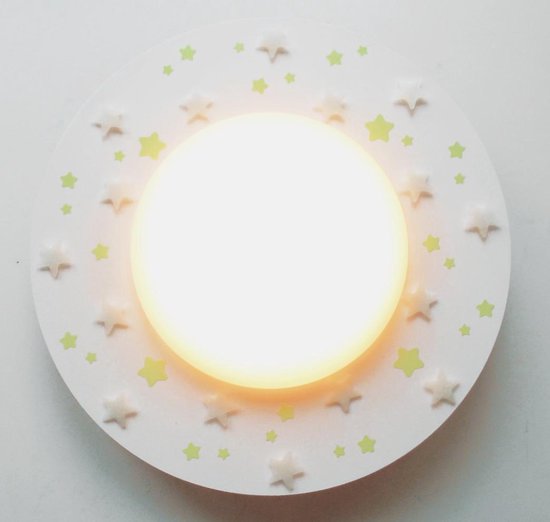 Funnylight baby en kinderlamp LED sterrenhemel wit – Trendy plafonniere voor de kids slaapkamer met glow in the dark sterren