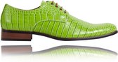 Green Gator - Maat 45 - Lureaux - Kleurrijke Schoenen Voor Heren - Veterschoenen Met Print