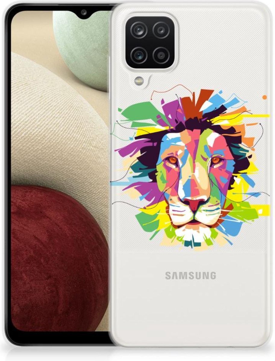 Samsung Galaxy A12 Telefoonhoesje met Naam Lion Color